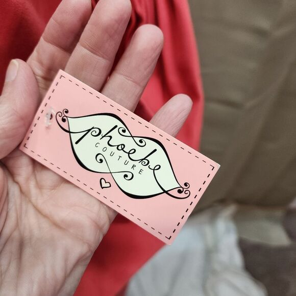 Phoebe Couture by Kay Unger Coral Smocked Designer Shift Dress Size 6 - Picture 8 of 14